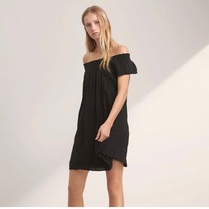 Aritzia Talula Black Off the Shoulder Mini Dress